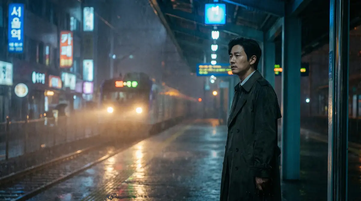 韩国伦理电影经典场景 - 雨夜车站，黑料不打烊 馆藏影像